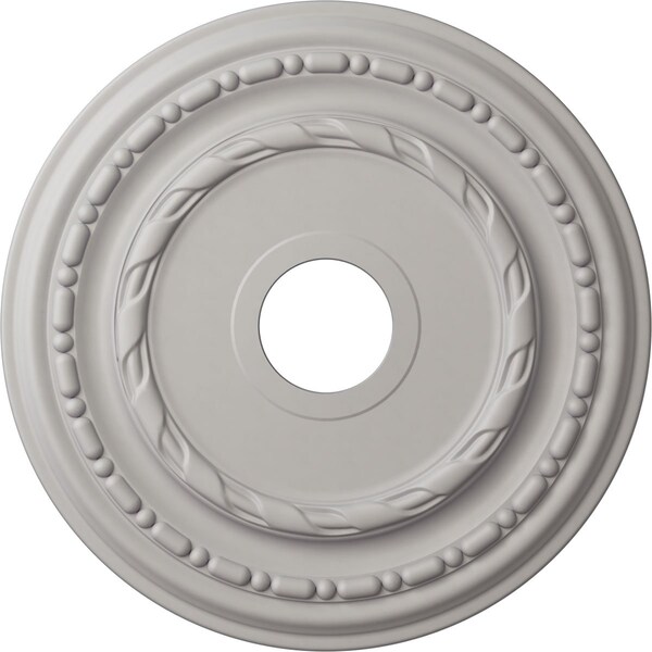 Ekena Millwork Dublin Ceiling Medallion (Canopies up to 5 1/8"), 17 7/8"OD x 3 5/8"ID x 1 1/4"P, Ultra Pure White CM17DUUWF - main